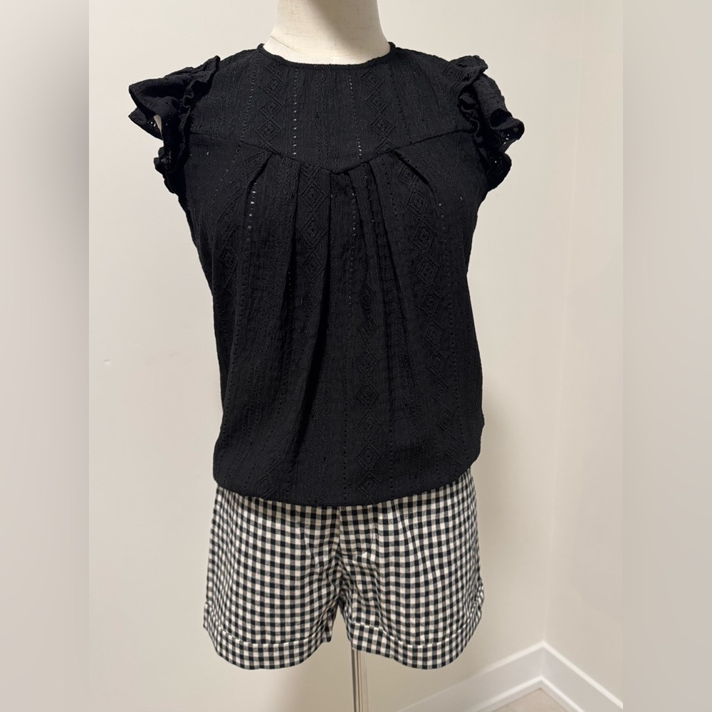 THE KORNER Black & White Gingham Shorts – NWT Size 2 (EUR 36) (0018) - Picture 3 of 8